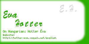eva hotter business card
